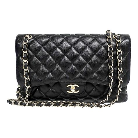 black chanel jumbo flap bag.